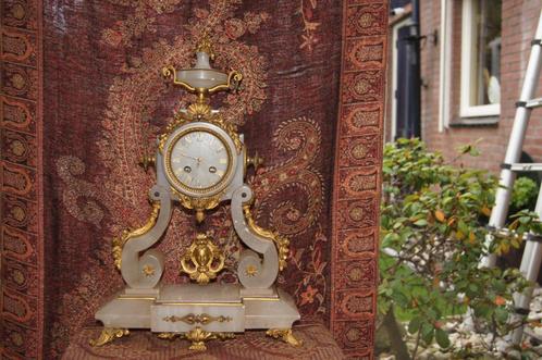 Pendule  Frankrijk  albast ca 1870 (Antiek ), Antiek en Kunst, Antiek | Klokken, Verzenden