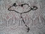 rozenkrans ketting nr CC 1248, Sieraden, Tassen en Uiterlijk, Kettingen, Verzenden, Zwart, Zo goed als nieuw, Overige materialen