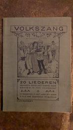 Leuk boekje.  VOLKSZANG. 20 liederen.  Uitgegeven 1924., Antiek en Kunst, Antiek | Boeken en Bijbels, Ophalen of Verzenden