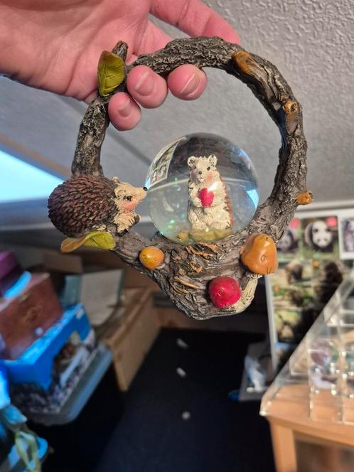 egel snowglobe / schudbol, Huis en Inrichting, Woonaccessoires | Overige, Zo goed als nieuw, Ophalen of Verzenden