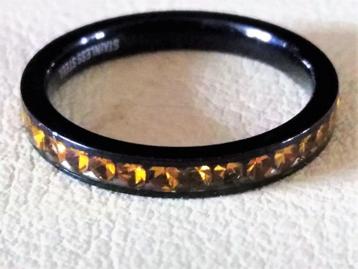 Goldtone AA1 Zirkon Melano Ring (maat 19 mm) Topaz beschikbaar voor biedingen