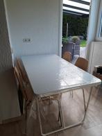 Keukentafel met 4 stoelen, Huis en Inrichting, Tafels | Eettafels, 50 tot 100 cm, Rechthoekig, Ophalen of Verzenden, Zo goed als nieuw