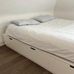 Ikea NORDLI 160x200 + complete bed set, Ophalen, Wit, Tweepersoons, Zo goed als nieuw