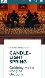 Candle light concert eindhoven Coldplay & imagine Dragons, Tickets en Kaartjes, Mei, Twee personen
