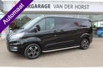 Ford Transit Custom 300 2.0-130pk TDCI L2H1 Limited AUTOMAAT, Euro 6, 4 cilinders, Met garantie (alle), Zwart