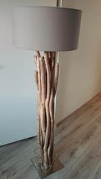 Staande houten lianen lamp, Ophalen of Verzenden, Zo goed als nieuw