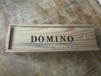 Domino spel met draken in houten doos, Ophalen of Verzenden, Zo goed als nieuw, Overige typen