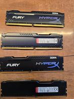 Kingston 64GB (4x16GB) DDR4 HyperX Fury geheugen, Computers en Software, RAM geheugen, Gebruikt, DDR4, Ophalen of Verzenden, Desktop
