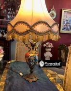 Groot brocante tafellamp porselein limoges antieke barok, Ophalen of Verzenden