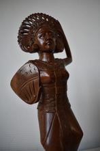 Legong Djanger Janger hout beeld danseres Bali waaier, Ophalen of Verzenden