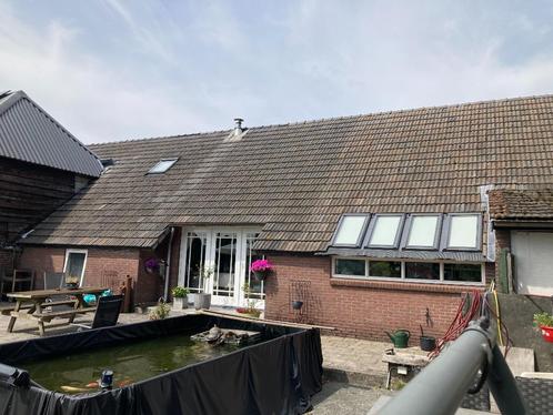 vlakke mulden dakpan, Doe-het-zelf en Verbouw, Dakpannen en Dakbedekking, Gebruikt, Dakpannen, Steen of Klei, Overige kleuren