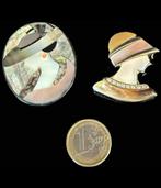 Cameo Parelmoer 2x Camee Sieraden, Sieraden, Tassen en Uiterlijk, Antieke sieraden, Verzenden, Overige materialen, Ketting