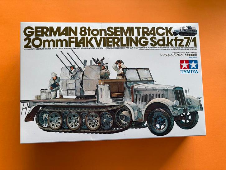 Tamiya German 8ton Semi Track 1/35, Hobby en Vrije tijd, Modelbouw | Auto's en Voertuigen, Zo goed als nieuw, Auto, 1:32 tot 1:50
