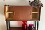 Midcenury Vintage teak wandrek, Ophalen, Gebruikt, Met deur(en), Minder dan 150 cm