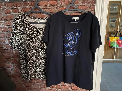 SALE - nu € 2,50 - &Co Woman - t-shirt Blauw tijger maat 3XL, Kleding | Dames, T-shirts, Zo goed als nieuw, Maat 46/48 (XL) of groter