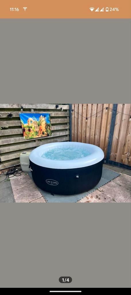 lay-z spa miami airjet, Tuin en Terras, Bubbelbaden en Hottubs, Zo goed als nieuw, Afdekzeil, Ophalen of Verzenden