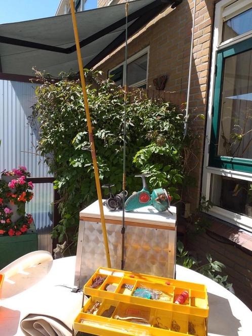 Complete Vintage vis set., Watersport en Boten, Hengelsport | Algemeen, Gebruikt, Vaste hengel, Ophalen