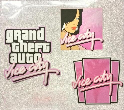 3x VICE CITY GTA Outrun Vaporwave Vinyl STICKERS, Verzamelen, Stickers, Nieuw, Verzenden