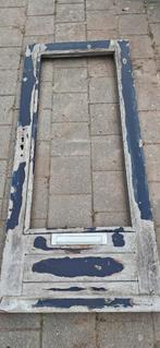 Hardhouten deur met brievenbus afmetingen ;.210x x 92 cm, Gebruikt, 80 tot 100 cm, Ophalen of Verzenden, Buitendeur