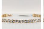 14K Gouden Tennis Armband met Diamanten, Sieraden, Tassen en Uiterlijk, Armbanden, Ophalen of Verzenden, Nieuw, Goud, Met edelsteen