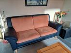 Lederen 2,5 zits bank, Ophalen, Gebruikt, Tweepersoons, 75 tot 100 cm