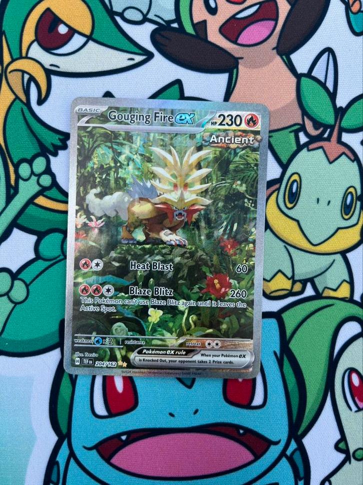 Gouging Fire Ex 204/162, Hobby en Vrije tijd, Verzamelkaartspellen | Pokémon, Zo goed als nieuw, Losse kaart, Foil, Verzenden