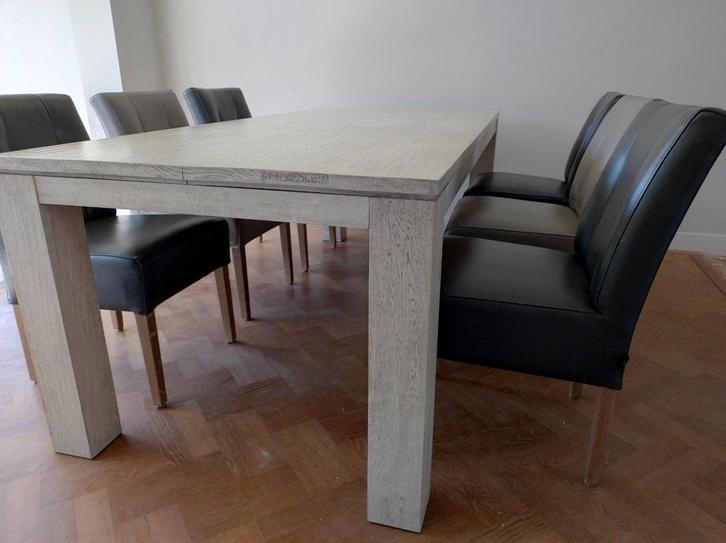 Eijerkamp Eethoek, eetkamertafel + 6 stoelen, Huis en Inrichting, Tafels | Eettafels, Zo goed als nieuw, 100 tot 150 cm, 200 cm of meer