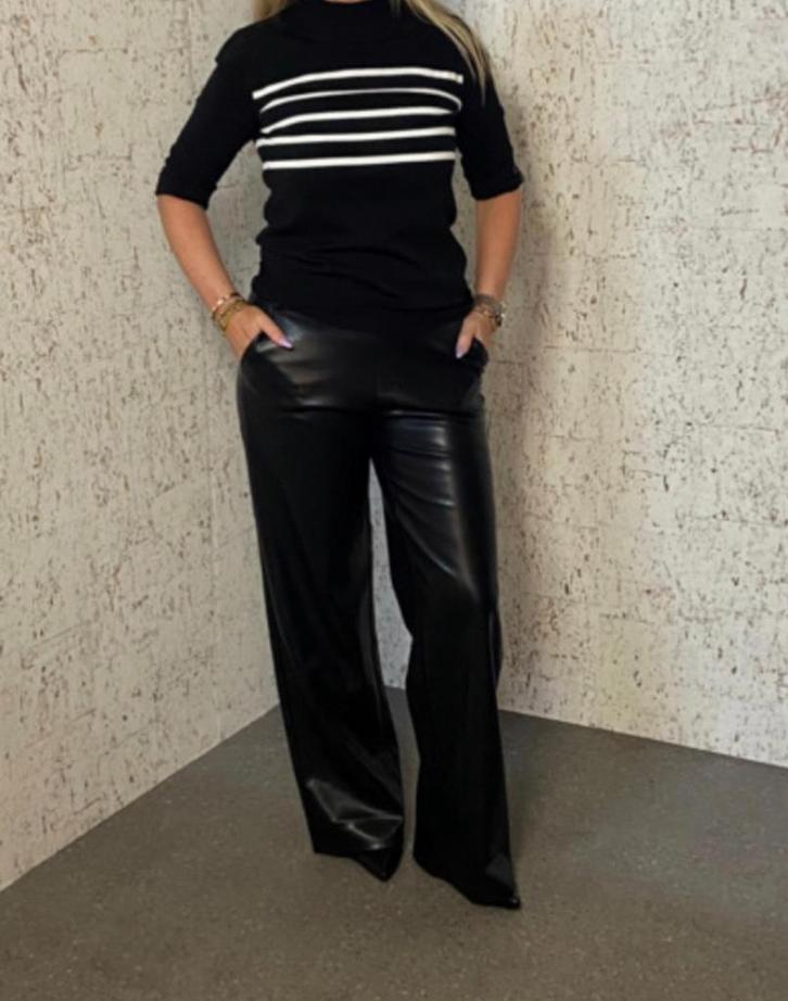 Lady Day, faux leather chelsea 36-30, Kleding | Dames, Broeken en Pantalons, Zo goed als nieuw, Maat 36 (S), Zwart, Lang, Ophalen of Verzenden