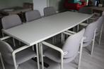 tafel kantinetafel kantoortafel 210x80-90 met 8 stoelen, Ophalen, Gebruikt, 200 cm of meer, 50 tot 100 cm