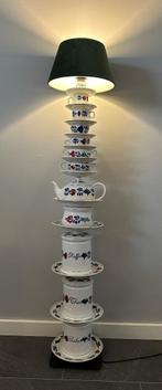 vloerlamp gemaakt van boerenbont servies, Ophalen, Gebruikt, Overige materialen, 150 tot 200 cm