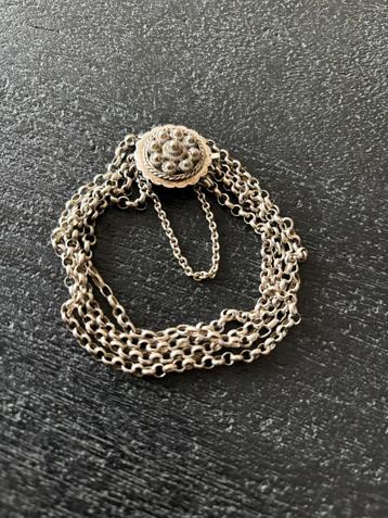 Antieke zilveren armband zeeuws slot zilver antiek sieraad beschikbaar voor biedingen
