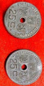 Belgische munten 25 centiemen - Set van 2, Postzegels en Munten, Munten | België, Ophalen of Verzenden, Metaal, Losse munt