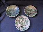 3 Vintage Domingo Punter Art Pottery Ceramic wall plates 90, Ophalen of Verzenden
