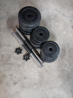 Halterset met halterschijven, Ophalen, Gebruikt, Benen, Halterset