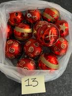 Rood met goude kerst ballen, Ophalen of Verzenden, Gebruikt