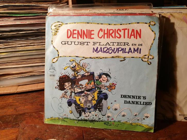 Dennie Christian - Guust Flater en de Marsupilami (x5), Cd's en Dvd's, Vinyl Singles, Nederlandstalig, Ophalen of Verzenden