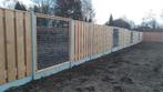 21-planks Douglas hout/beton schutting - grijs glad beton, 1 tot 2 meter, 6 meter of meer, Nieuw, Ophalen of Verzenden