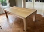 Massief eiken tafel in blank eiken, Huis en Inrichting, Tafels | Eettafels, Ophalen, Eikenhout, 200 cm of meer, 50 tot 100 cm