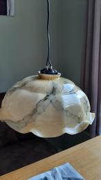 Art Deco  hanglamp. Gemarmerd glas, Art deco, Ophalen of Verzenden, Minder dan 50 cm, Glas