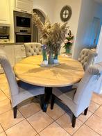 Landelijk Eettafelset: 155 x 120 of 120, Huis en Inrichting, Tafels | Eettafels, Ophalen, Gebruikt, 100 tot 150 cm, Eikenhout