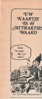 Retro reclame 1972 De Efteling pretpark 48 attracties, Verzamelen, Retro, Verzenden, Overige typen