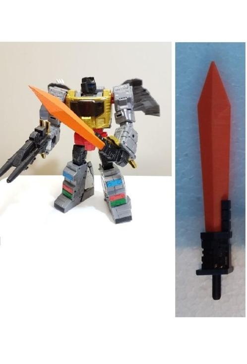 transformers - studio 86 dinobot grimlock zwaard 3d print, Verzamelen, Transformers, Nieuw, Overige generaties, Autobots, Ophalen of Verzenden
