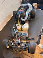 1/5 FG Mercedes met een Zenoah Falcon 3 26cc motor., Benzine, Gebruikt, Ophalen of Verzenden, Auto onroad