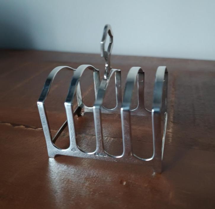 Engels zilveren toast rekje, Huis en Inrichting, Keuken | Keukenbenodigdheden, Gebruikt, Ophalen of Verzenden