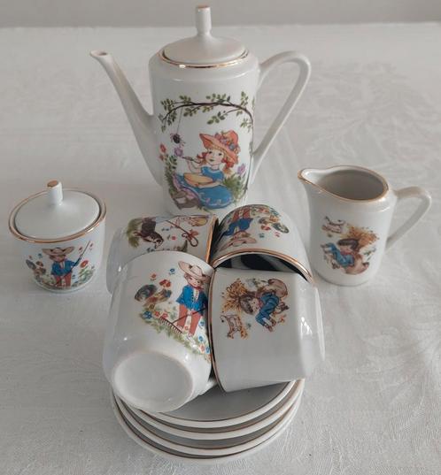 Prachtig Vintage Porseleinen Kinderservies jaren '50, RETRO, Kinderen en Baby's, Speelgoed | Poppen, Zo goed als nieuw, Ophalen of Verzenden