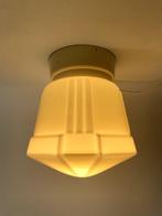 Art Deco Thabur Philips plafondlamp, plafonnière jaren ’50, Ophalen of Verzenden, Gebruikt, Glas, Art Deco