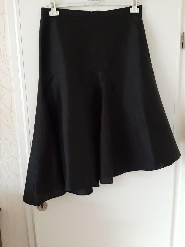 Taifun prachtige zwarte zijden asymmetrisch rok NIEUW mt 42, Kleding | Dames, Rokken, Nieuw, Maat 42/44 (L), Zwart, Onder de knie