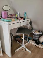 Ikea bureau wit (Micke) met lade, inclusief bureau stoel, Ophalen, Gebruikt, Bureau