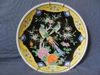 Japans porseleinen bord polychroom decor vogels ca 1910 d 31, Antiek en Kunst, Antiek | Keramiek en Aardewerk, Ophalen of Verzenden
