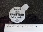 sticker gevuld met Shell TMO motor olie oil logo klein, Verzenden, Zo goed als nieuw, Merk